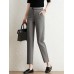 Contrast Pocket Step Hem Tailored Pants For Women